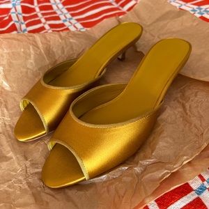 NOT AVAILABLE - Doen Callie Mules Marigold Satin
